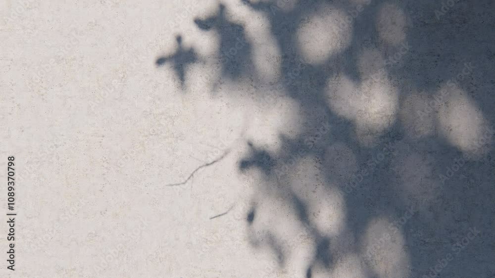shadow overlay wall texture sunlight leaf shade abstract 3d render. shadows light nature plant leaves branch tree foliage design backdrop. wallpaper mockup background white effect minimal natural.
