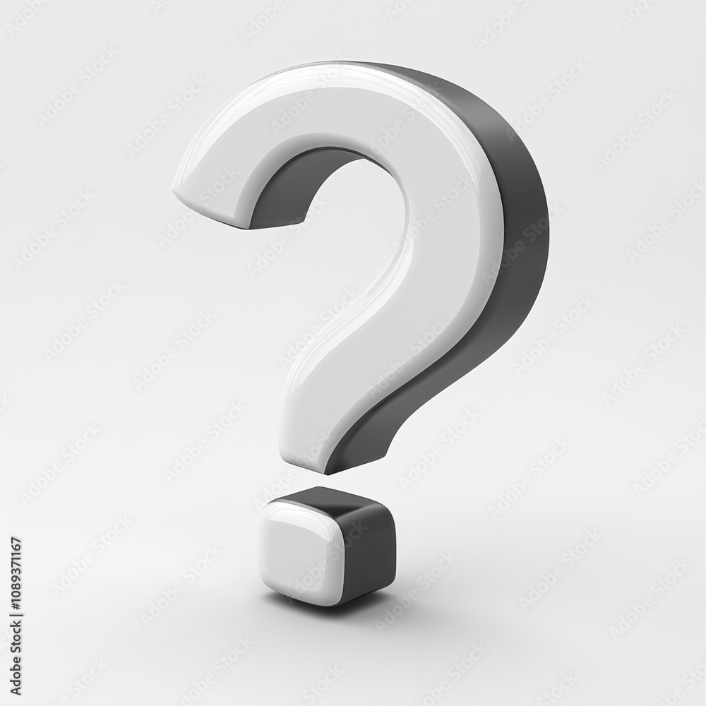 Exploring Modern Aesthetics: A Creative 3D Design of a Question Mark Exploring Modern Aesthetics: A Creative 3D Design of a Question Mark