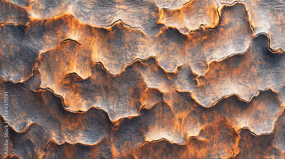 Fototapeta premium Exploring the textures of tree bark in rich earthy tones and unique patterns