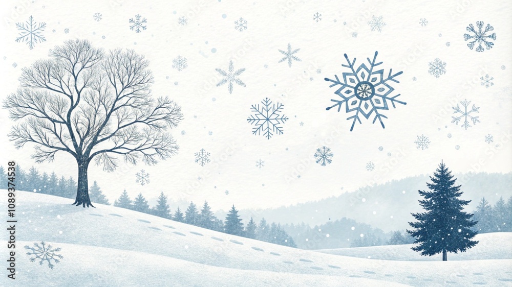 abstract winter background with snowflakes, Christmas background with heavy snowfall, snowflakes in the sky abstract winter background with snowflakes, Christmas background with heavy snowfall, snowflakes in the sky