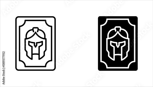 Tarot cards linear icon set. Magic and superstition. vector illustration on white background