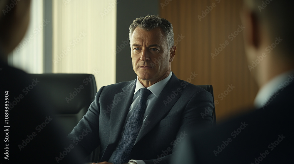 The CEO addresses the team with clarity and authority, inspiring confidence in the company's vision. The CEO addresses the team with clarity and authority, inspiring confidence in the company's vision.
