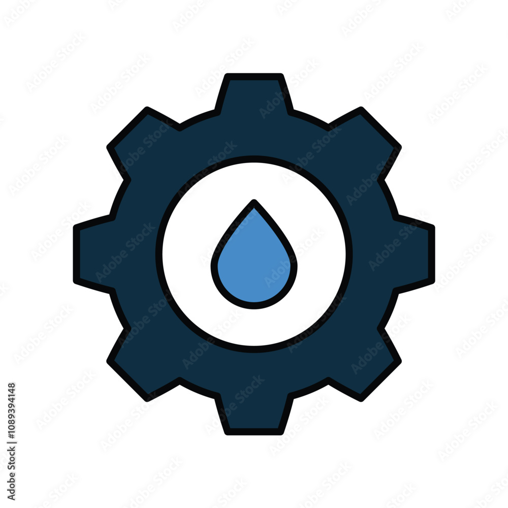 oil development color line icon with white background vector stock illustration oil development color line icon with white background vector stock illustration