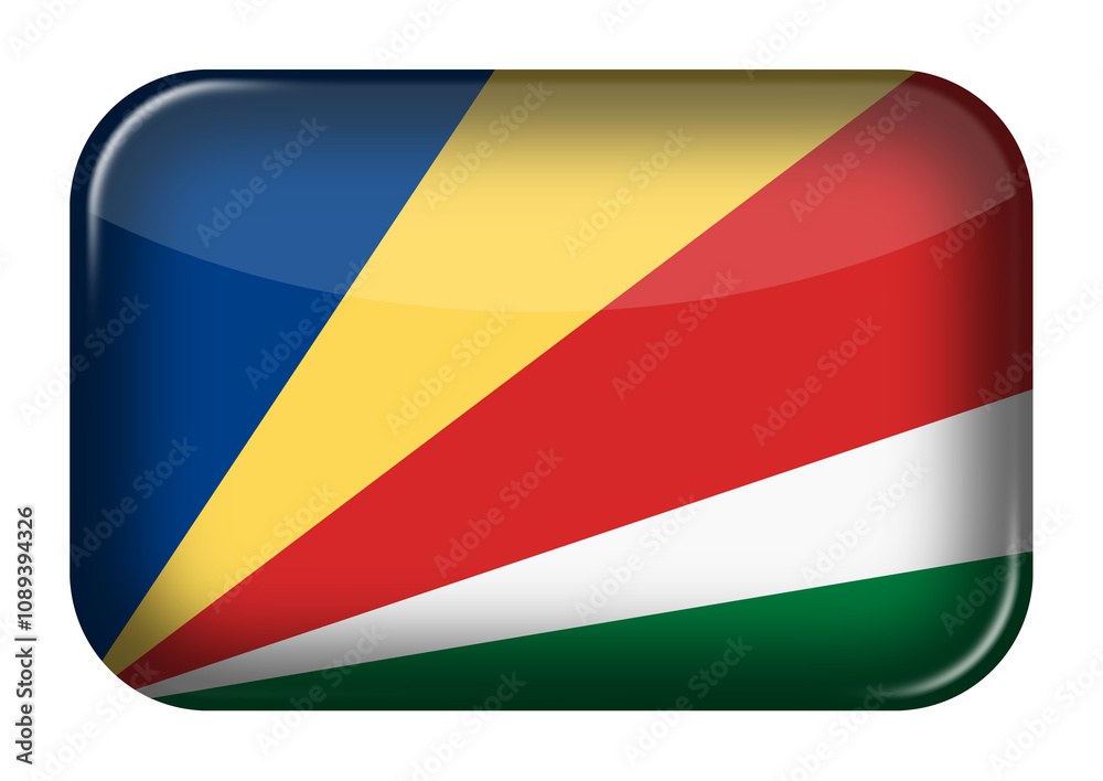 Obraz premium Seychelles web icon button with clipping path