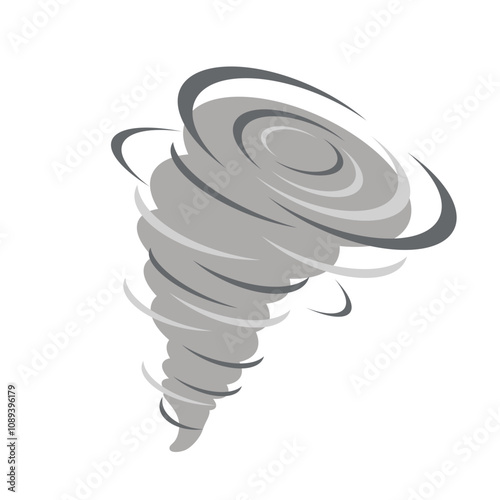 Tornado. Vector simple color flat illustration.