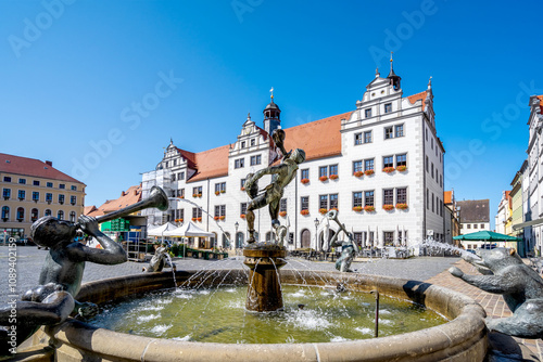 Rathaus, Torgau, Sachsen, Deutschland 