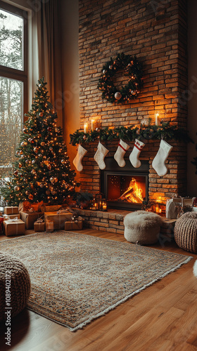A cozy living room scene fe...