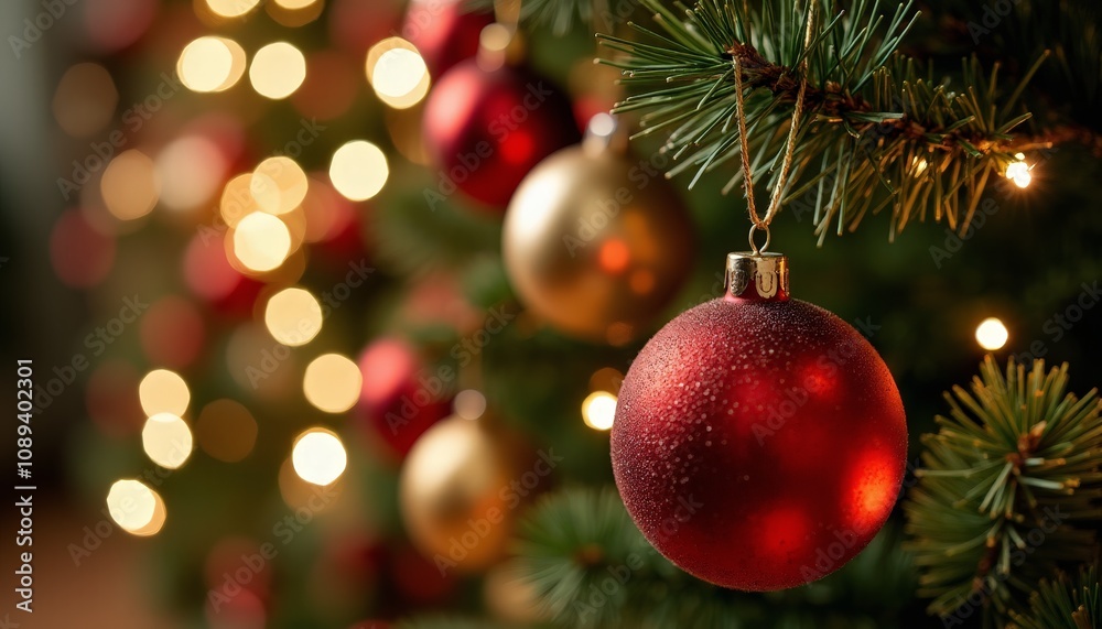 Warm Christmas Atmosphere with Tree and Snow-Dusted Gifts Warm Christmas Atmosphere with Tree and Snow-Dusted Gifts