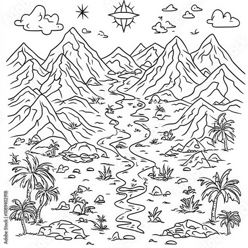 A treasure hunt map adventu...