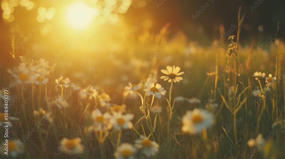 A tranquil meadow filled with wildflowers basking in the golden light of a sunset, creating a peaceful and picturesque scene of natural beauty. A tranquil meadow filled with wildflowers basking in the golden light of a sunset, creating a peaceful and picturesque scene of natural beauty.