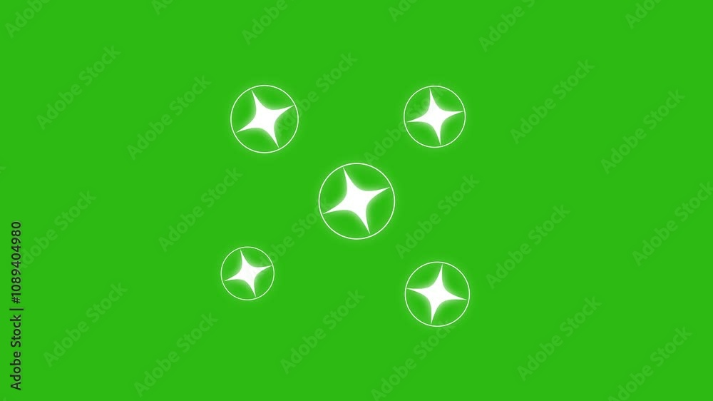 Star twinkling, Sparkle Star circle glowing animation, green screen background, blinking light effect on transparent background with alpha channel. sky, sun. Star twinkling, Sparkle Star circle glowing animation, green screen background, blinking light effect on transparent background with alpha channel. sky, sun.