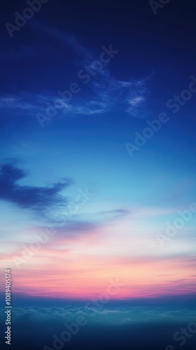 Serene Sunset Sky Above a Sea of Clouds