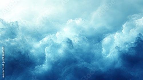 Abstract Blue Cloudscape A Serene Heavenly Scene