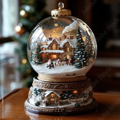 Elegant Christmas Globe Dis...