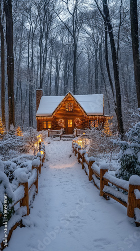 serene winter landscape wit...