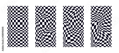 Psychedelic checkerboard pattern