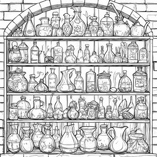 A magical potion shop with ...