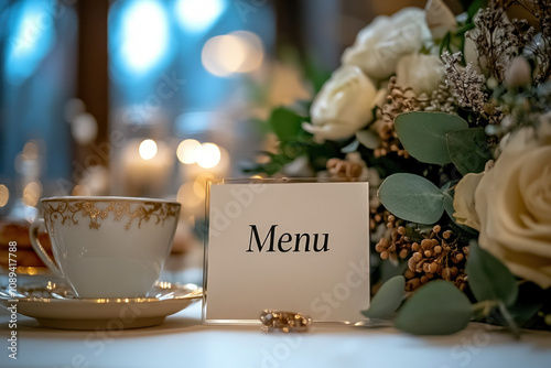 An Elegant Caf?? Menu With ...
