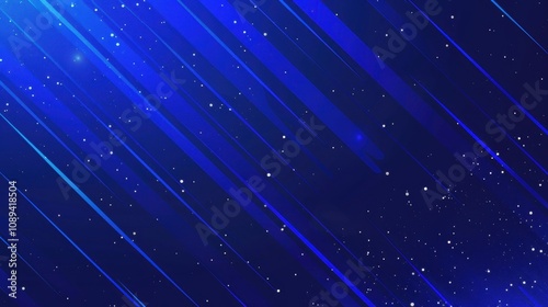 Minimalistic Dark Blue Gradient with Glowing Effects and Lines