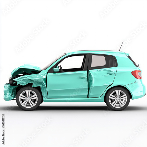 Car Wreck Isolated