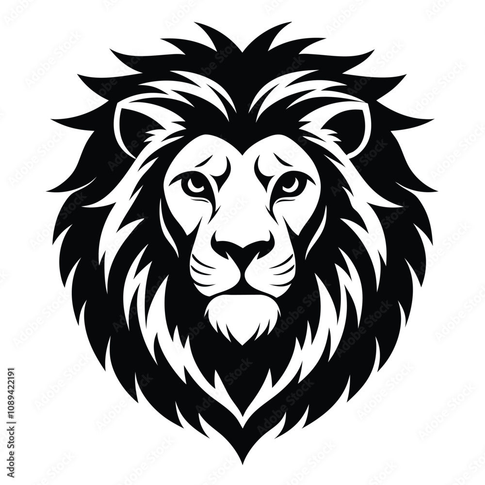 Lion Head Silhouette Logo Icon Vector Illustration Lion Head Silhouette Logo Icon Vector Illustration
