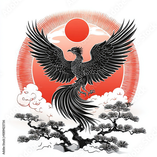 Phoenix Silhouette, Black A...