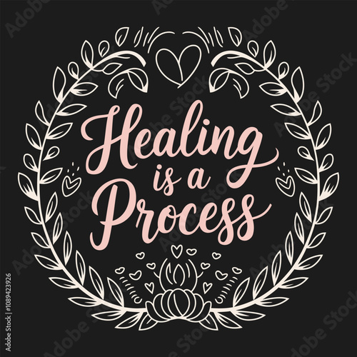 Beautiful Vector Design with a Positive Mental Health Awareness Quote