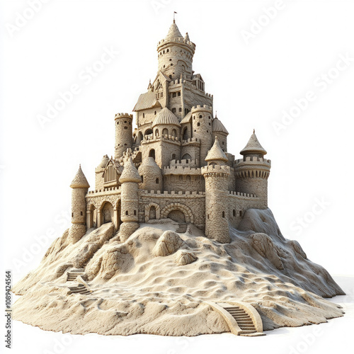 Sand Castle Isolated