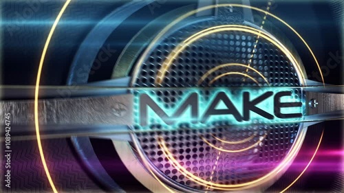 Make Some Noise / Get Loud 3D looping animation.