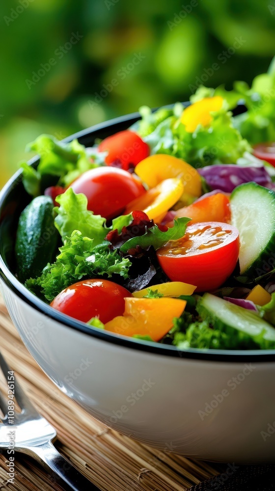 Bowl filled with fresh salad ingredients showcasing the importance of vegetables in nutrition Bowl filled with fresh salad ingredients showcasing the importance of vegetables in nutrition