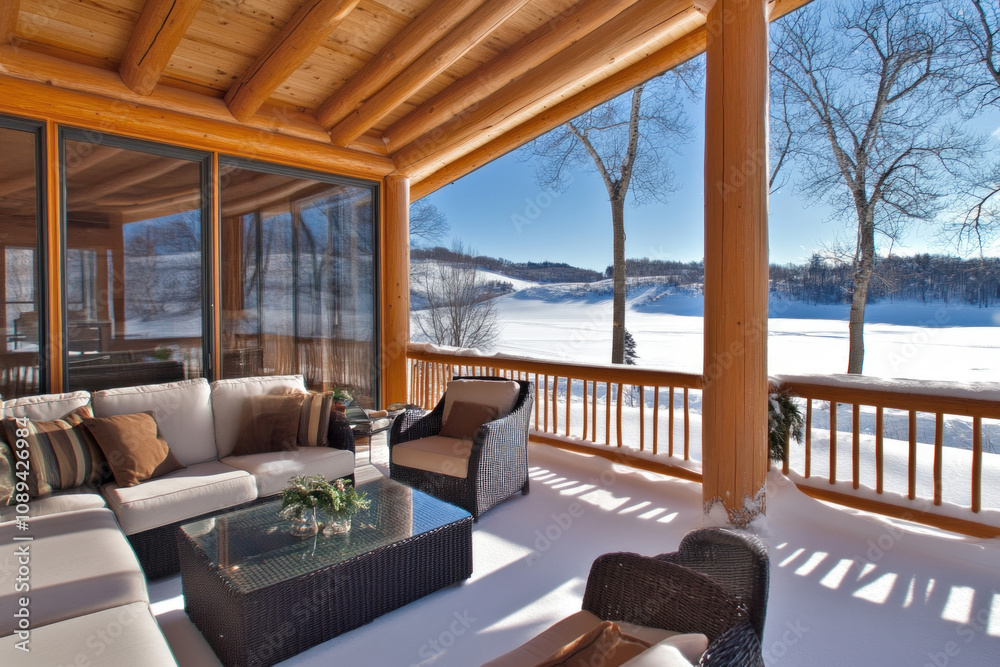 Fototapeta premium Winter Cottage Inside