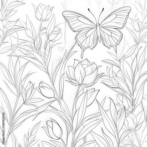 A butterfly garden filled w...