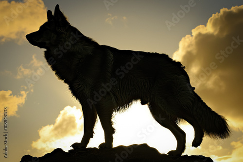 german shepherd silhouette