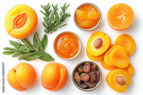 Flat Lay Of Apricot-Themed ...