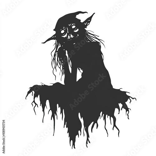 Goblin Silhouette, Illustra...