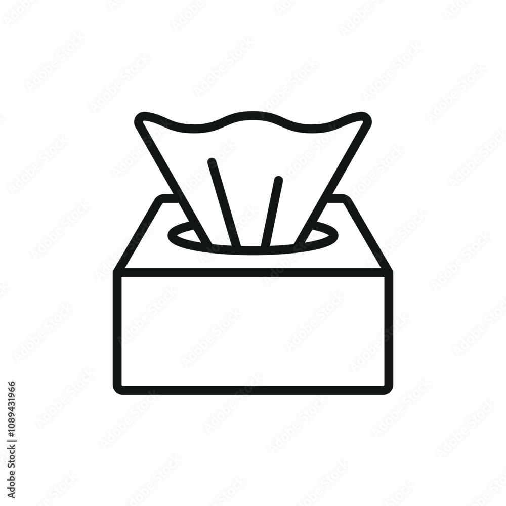 Tissue icon vector for bathroom or living room in modern and simple concept Tissue icon vector for bathroom or living room in modern and simple concept