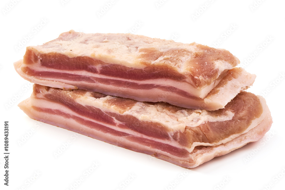 Bacon, isolated on white background. Bacon, isolated on white background.