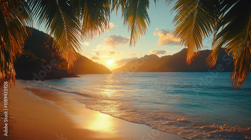Serene Beach View With Gent...