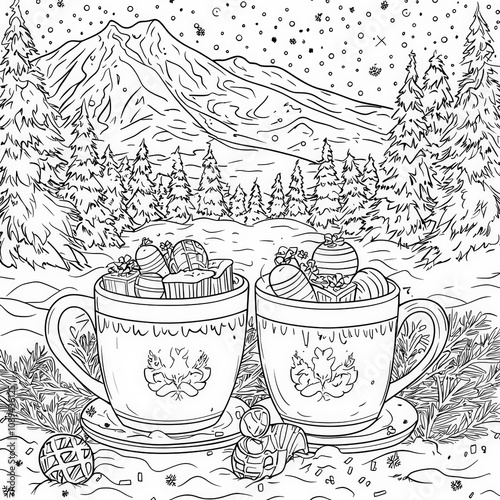 A cozy hot chocolate bar wi...
