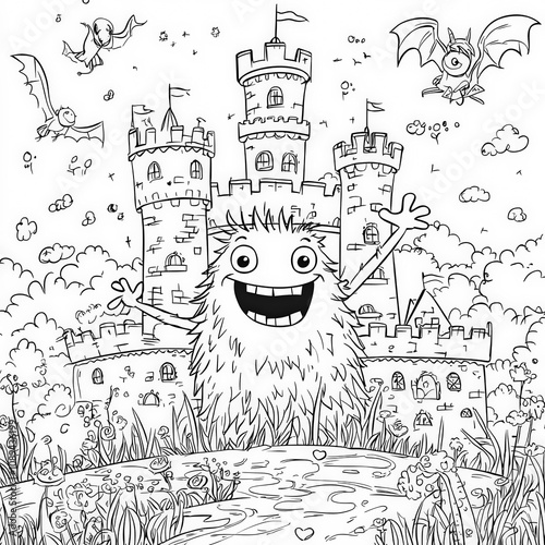 A friendly monster in a fun...