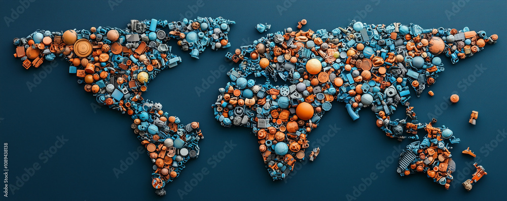 earth made from recycled materials symbolizing global sustainability earth made from recycled materials symbolizing global sustainability