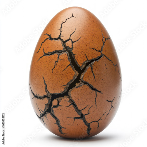 Cracked Egg Isolated