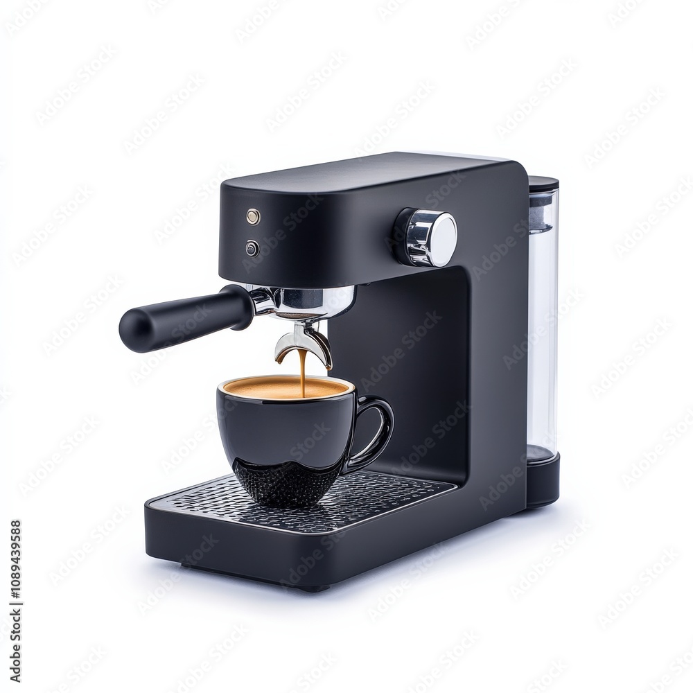 modern espresso machine brewing a fresh cup of coffee modern espresso machine brewing a fresh cup of coffee