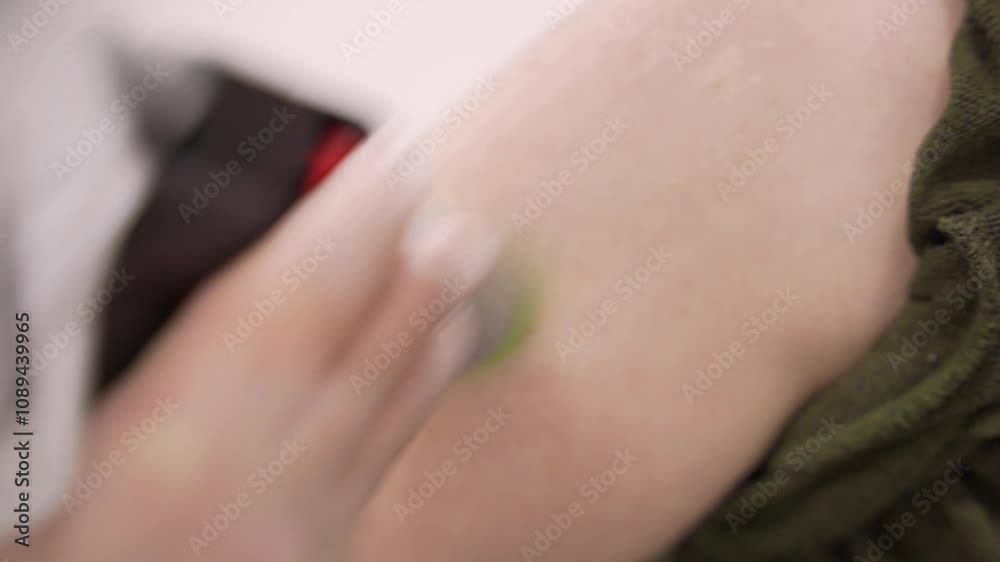 Close up video of professional cosmetologist doing laser hair removal of hand to young woman in beauty salon, Body care epilation treatment. Close up video of professional cosmetologist doing laser hair removal of hand to young woman in beauty salon, Body care epilation treatment.