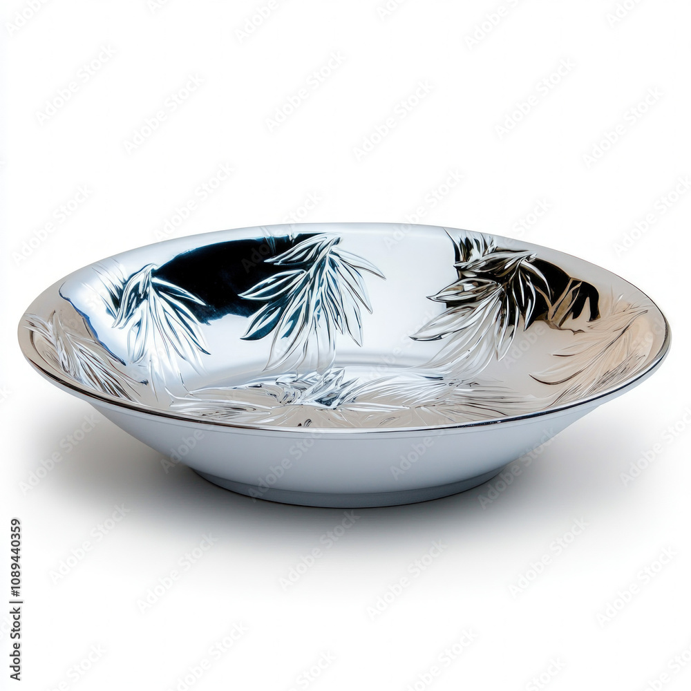 Silver Platter Isolated Silver Platter Isolated