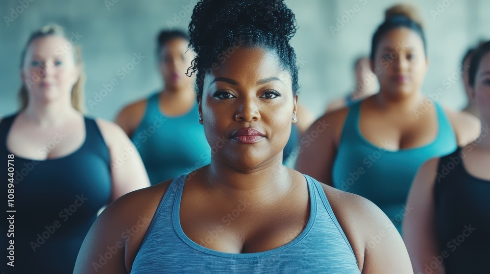 Diverse women join a community weight loss challenge, fostering motivation and unity Diverse women join a community weight loss challenge, fostering motivation and unity