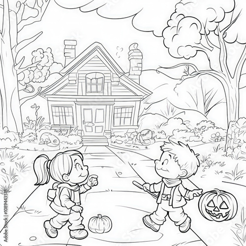 A fun Halloween scene with ...