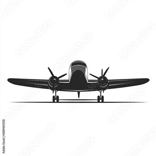 Areoplane Silhouette, Illus...
