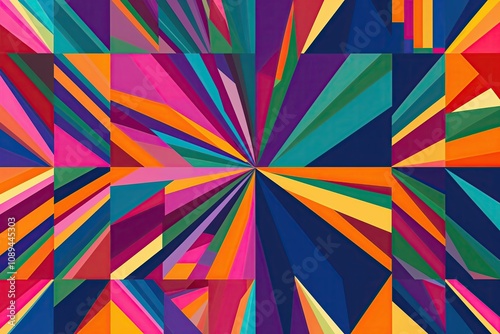Wallpaper Mural Dynamic Geometric Color Patterns for Modern Artistic Expressions Torontodigital.ca