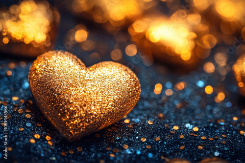 gold heart background